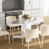 Mesa De Comedor Plegable De Melamina Homcom 163x80x75 Cm Blanco