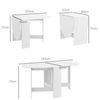 Mesa De Comedor Plegable De Melamina Homcom 163x80x75 Cm Blanco