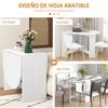 Mesa De Comedor Plegable De Melamina Homcom 163x80x75 Cm Blanco