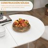 Mesa De Comedor Plegable De Melamina Homcom 163x80x75 Cm Blanco