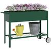 Mesa De Cultivo De Metal 109x44x80 Cm-outsunny. Verde