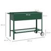 Mesa De Cultivo De Metal 109x44x80 Cm-outsunny. Verde