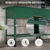 Mesa De Cultivo De Metal 109x44x80 Cm-outsunny. Verde