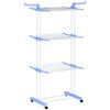 Tendedero Vertical Plegable De Acero Homcom 73x64x177 Cm Azul