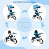 Triciclo Para Bebés De Metal Poliéster 95x50x106 Cm-homcom. Azul