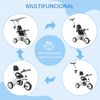 Triciclo Para Bebés De Metal Poliéster 105x47x98 Cm-homcom. Blanco