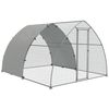 Gallinero Para Exterior De Acero 304x375x220 Cm-pawhut. Plata