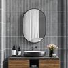 Espejo De Baño Ovalado De Vidrio Homcom 60x90x3 Cm Negro