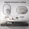Espejo De Baño Ovalado De Vidrio Homcom 60x90x3 Cm Negro
