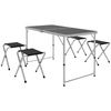 Mesa Camping Plegable Con Sillas Outsunny Mdf 120x60x55-70 Cm Negro