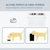 Comedero Elevado Para Perros De Mdf 60x30x41 Cm-pawhut. Blanco