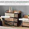 Mueble Organizador De Poliéster Metal Homcom 80x29x78,5 Cm Multicolor