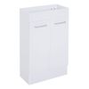 Mueble De Baño Con Lavabo De Mdf Kleankin 50x86x25 Cm Blanco