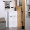 Mueble De Baño Con Lavabo De Mdf Kleankin 50x86x25 Cm Blanco