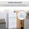 Mueble De Baño Con Lavabo De Mdf Kleankin 50x86x25 Cm Blanco