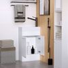 Mueble De Baño Con Lavabo De Mdf Kleankin 50x86x25 Cm Blanco