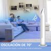 Ventilador De Torre Oscilante 40w De Abs Homcom Ø18x78,5 Cm Blanco