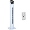 Ventilador De Torre 50w De Pp Homcom Ø20x78,5 Cm Blanco