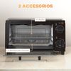 Mini Horno Eléctrico 9l 750w Con Temperatura Ajustable Homcom