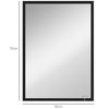 Espejo De Pared Decorativo De Mdf Vidrio Homcom 50x2x70 Cm Negro