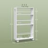 Carrito Auxiliar Con Ruedas De Acero Homcom 45x15x80 Cm Blanco