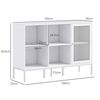 Aparador De Cocina De Melamina De Madera Homcom 120x37x81,5 Cm Blanco