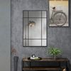 Espejo Rectangular De Pared De Vidrio Y Metal Homcom 90x60 Cm Negro