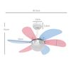 Ventilador De Techo Con Luz 34w Ø82,5 Cm Motor Dc Con 6 Aspas Homcom