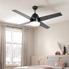 Ventilador De Techo Con Luz 46w Ø129 Cm Motor Dc Con 4 Aspas Homcom