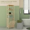 Estantería De Baño De Bambú Homcom 44x33x160 Cm Natural