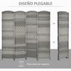 Separador De Ambientes De Polipropileno Homcom 180x1,7x180 Cm Gris