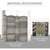 Separador De Ambientes De Polipropileno Homcom 180x1,7x180 Cm Gris