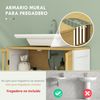 Mueble Para Debajo Del Lavabo De Bambú Mdf Homcom 60x30x70 Cm Blanco