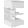 Mesita De Noche De Melamina De Madera Mdf Homcom 39x39x65 Cm Blanco