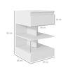 Mesita De Noche De Melamina De Madera Mdf Homcom 39x39x65 Cm Blanco