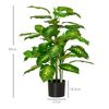 Juego De 2 Plantas Artificiales De Peva Homcom Ø17x95 Cm Verde