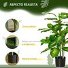 Juego De 2 Plantas Artificiales De Peva Homcom Ø17x95 Cm Verde