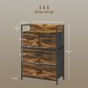 Mueble Organizador De Mdf Acero Homcom 60x29x85 Cm Marrón Rústico