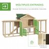 Gallinero De Madera De Abeto Pawhut 204x85x93 Cm Natural