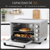 Mini Horno Eléctrico 32l 1600w Con 3 Modos De Calor Homcom