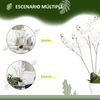 2 Plantas Artificiales De Peva Pe Homcom Ø16,5x75 Cm-blanco