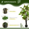 Ficus Artificiales De Peva Pe Cemento Ø15x130cm-homcom.verde