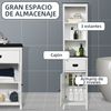 Conjunto 1 Armario Auxiliar De Baño+1 Columna De Baño Blanco Kleankin