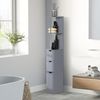 Columna Auxiliar De Baño De Mdf Homcom 15x33x136,5 Cm Gris