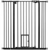 Barrera De Seguridad De Acero 74-101x104,1 Cm-pawhut. Negro