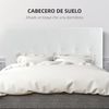 Cabecero De Cama De Pu Espuma Homcom 160x7x120 Cm Blanco