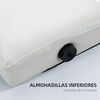 Cabecero De Cama De Pu Espuma Homcom 160x7x120 Cm Blanco