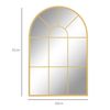 Espejo Decorativo De Pared De Metal Vidrio Homcom 60x2x91 Cm-dorado