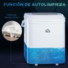 Máquina De Hacer Hielo De Pp Homcom 22,5x32x29,5 Cm Crema