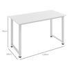 Mesa De Escritorio De Melamina De Madera Homcom 120x60x76 Cm Blanco